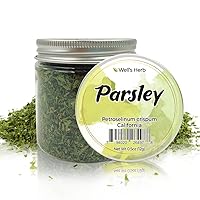 Vista 1 de Well's Perejil seco de hierbas 0.3 onzas 100% natural Para infusión de aceite de hierbas para cabello y piel, proyectos de bricolaje