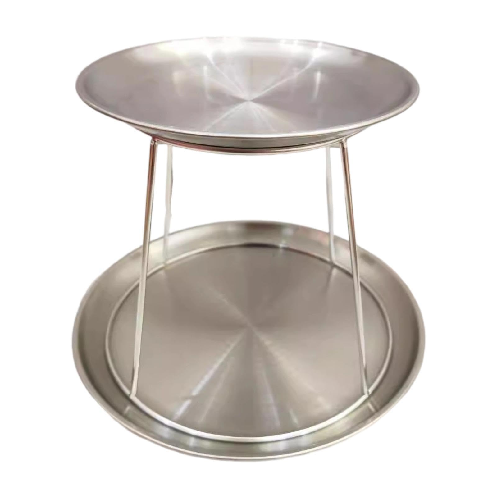 Soporte para servir mariscos, estante de 2 niveles para ostras, almejas, camarones y aperitivos, exhibición ligera para fiestas y eventos
