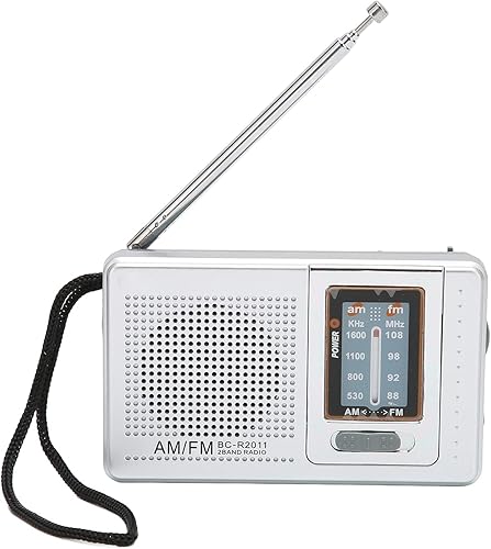 Radio de bolsillo portátil AM FM, radios de transistor compactas, la mejor recepción, altavoz, conector para auriculares, larga duración, 2 pilas AA