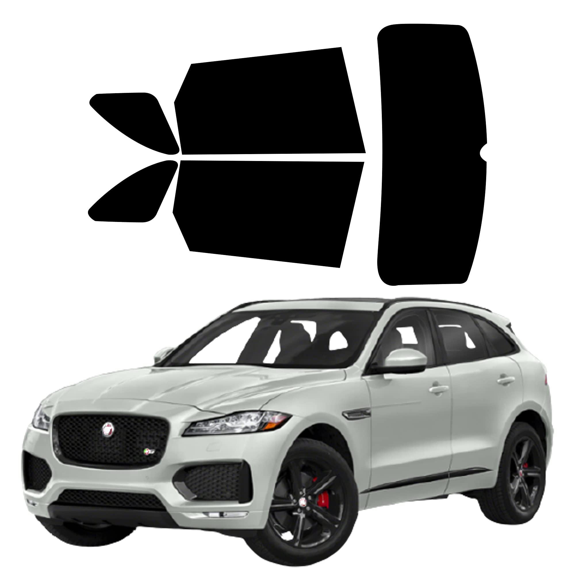 Generico Pellicole Oscuramento Vetri Auto Pre Tagliate a Misura Ricambio Compatibile con Jaguar F-Pace dal 2015 a Oggi LOLLOMOTO (5% Molto Scura)
