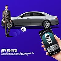 Vista 5 de Control remoto de entrada sin llave para automóvil, pantalla LCD, llave inteligente universal para automóvil con un botón de inicio de tiempo