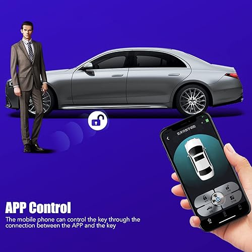 Miniatura 5 de Control remoto de entrada sin llave para automóvil, pantalla LCD, llave inteligente universal para automóvil con un botón de inicio de tiempo de