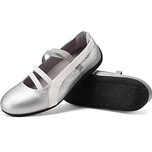 MAVMAX Mary Jane Shoes Ballet Sneakers for Women Casual Sneakers with Elastic Strap Non Slip Womens Ballet Flats with Foam Insole for Comfortable Daily Outgoing Work