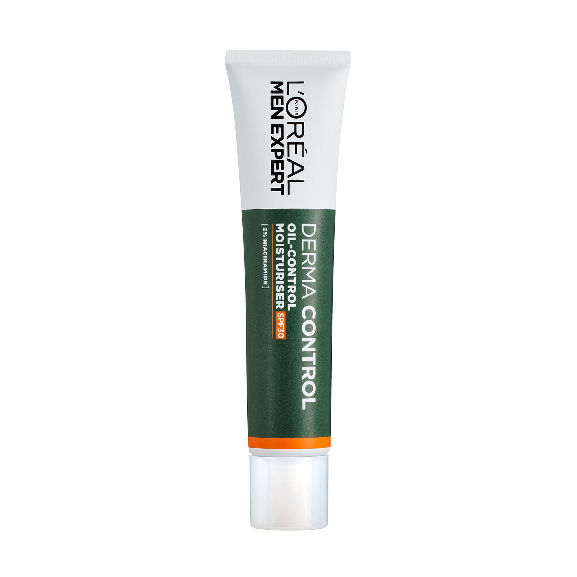 L'Oréal Men Expert Derma Control Oil-Control Moisturiser SPF30, Daily Face Hydration & UV Protection, Reduces Imperfections, For Oily Skin, 40ml