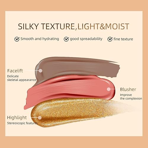 Miniatura 6 de Lápiz corrector líquido de contorno con aplicador de cojín, acabado mate natural, iluminador facial, iluminador facial