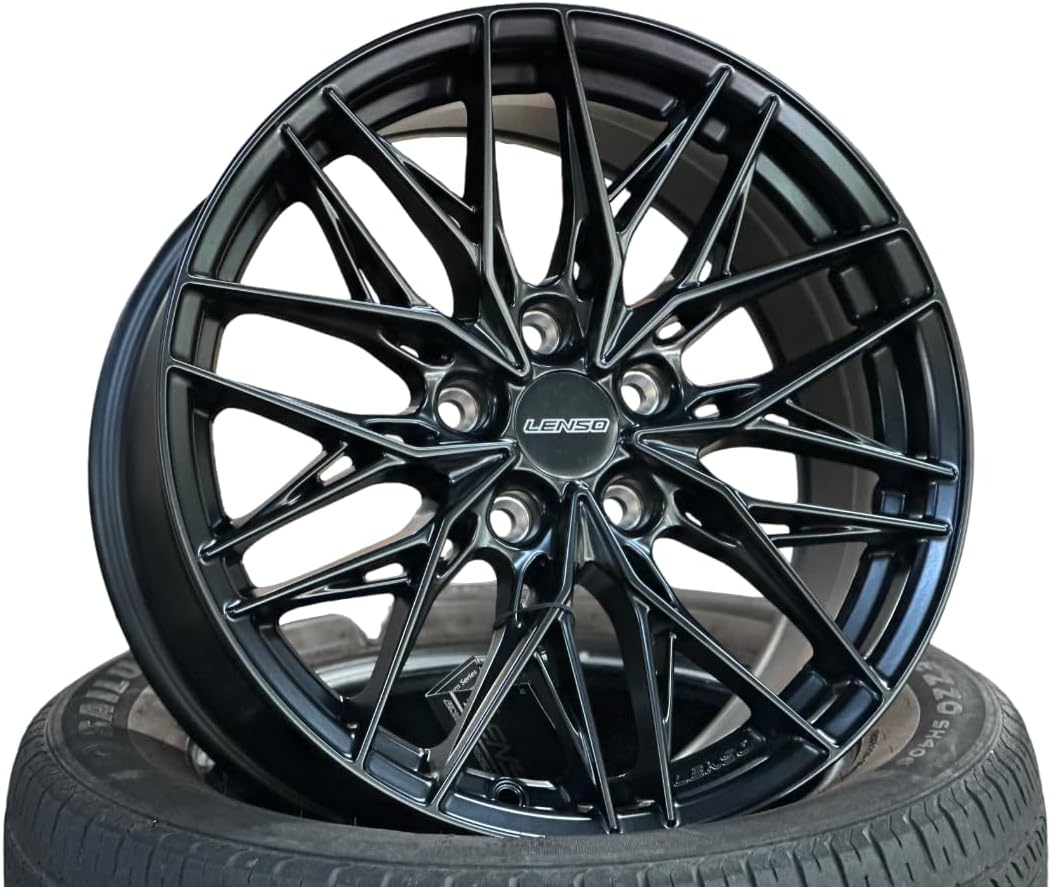 New 17x7.5J Lenso Yeti Wheel, PCD 5x114.3, Offset 35, Colour - Matte Black (set of 4 wheels)