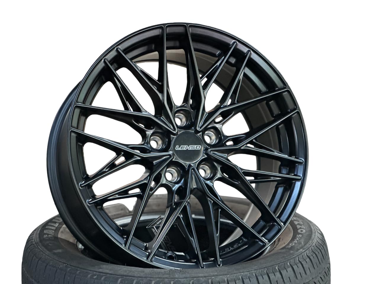 New 17x7.5J Lenso Yeti Wheel, PCD 5x114.3, Offset 35, Colour - Matte Black (set of 4 wheels)