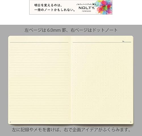 Vista 92 de Nippon Performance Association Management Center Nyoshitsu NOLTY Notebook A5 Cuadrado Negro NTBNT1401