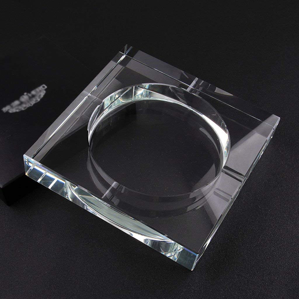 Creative Transparent atmospherical ashtray transparent crystal ashtray at right angles creative personality corporate gifts living room table ashtray office hotel club rollsnownow LINGZHIGAN