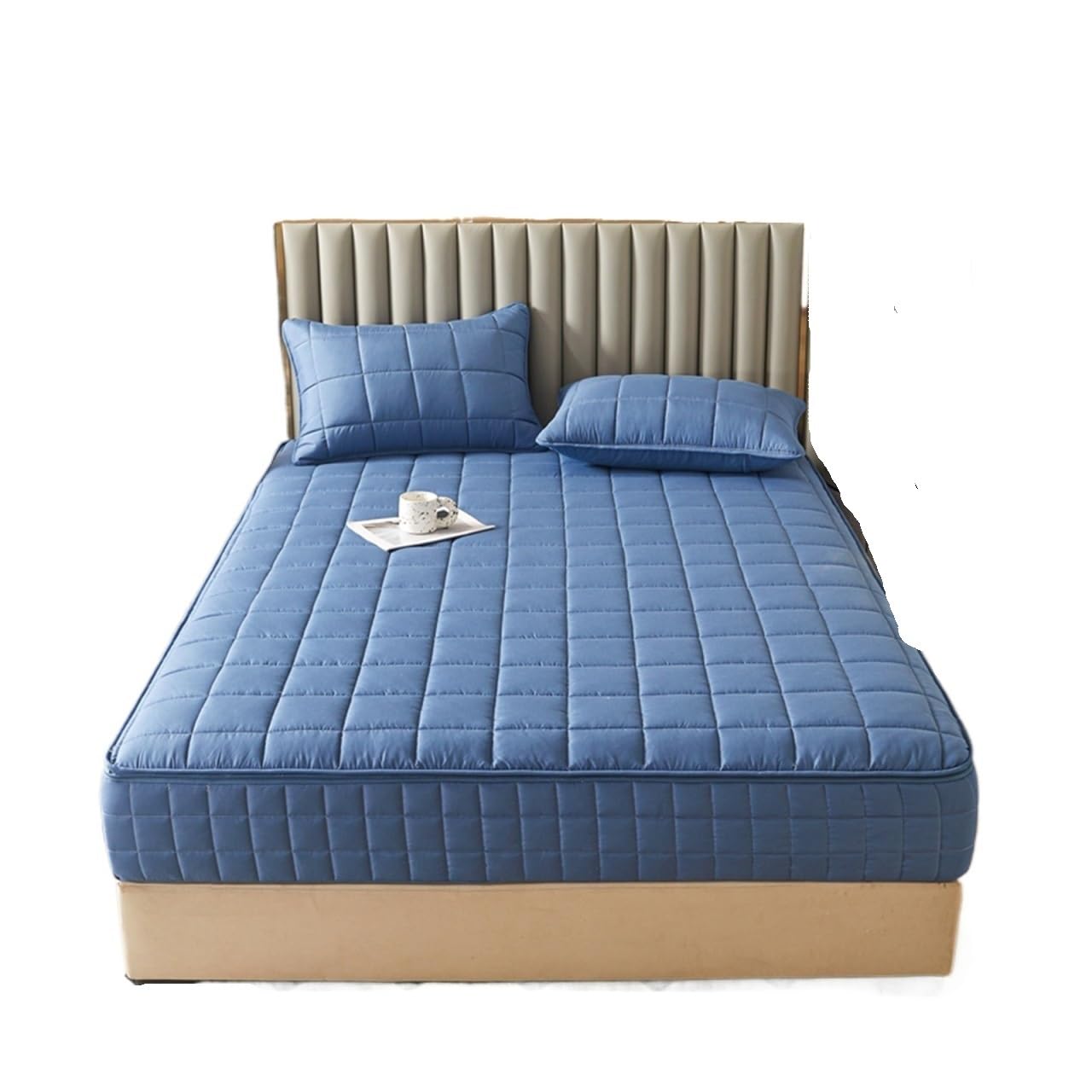 ZIHDKE 1pcs Six Sides All Inclusive Mattress Cover With Zipper Thicken Fitted Sheet Quilted Protector Pad for Tatami(150x200x20cm)