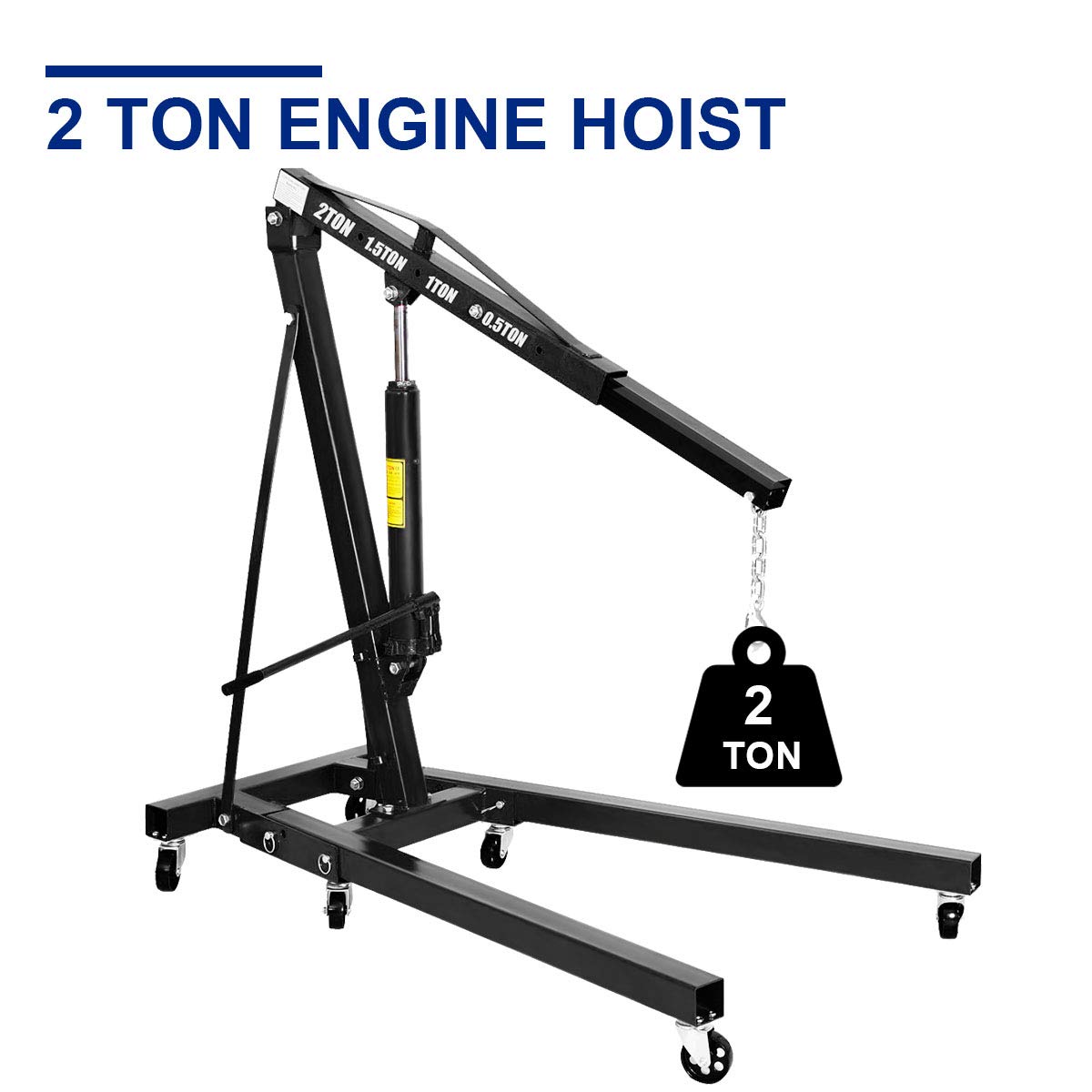 Goplus 2 Ton Folding Engine Hoist Cherry Picker Shop Crane Hoist Lift