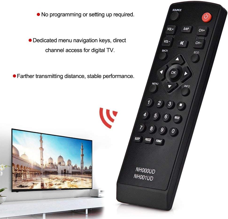 Replacement Smart TV Remote Control Universal Controller NH000UD Compatible with LCD LED TV