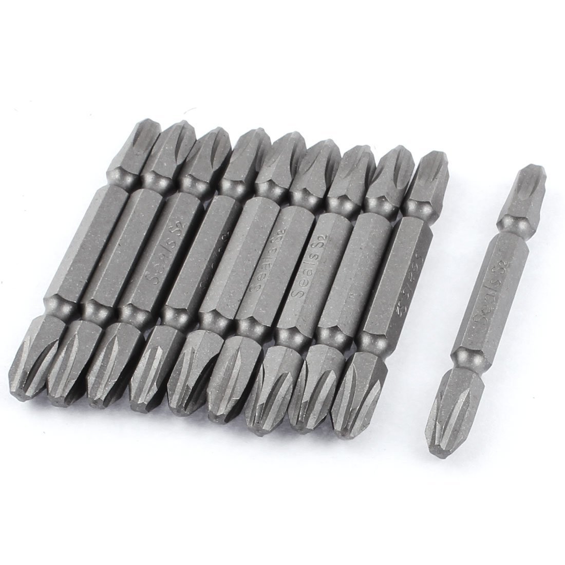Generic 65mm Length PH2 Magnetic 4mm Phillips Head Screwdriver Bits Gray 10pcs-picture-19