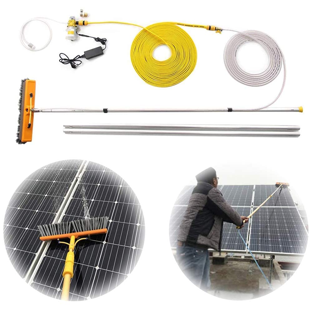 GYEQXKT 5-9m Water Fed Window Cleaning Pole Kit, Window Cleaner with Hose & Brush, Roof Cleaning Equipment, Professional High Reach Cleaning Tools