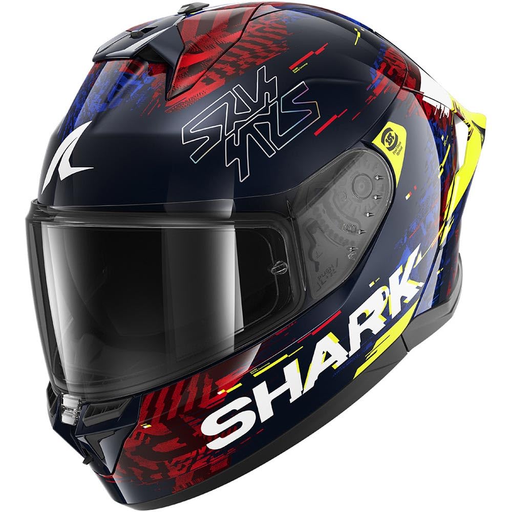 SHARK, Casque Moto Intégral SKWAL CUP SPEED-​VIB Blue Red Yellow BRY, XS