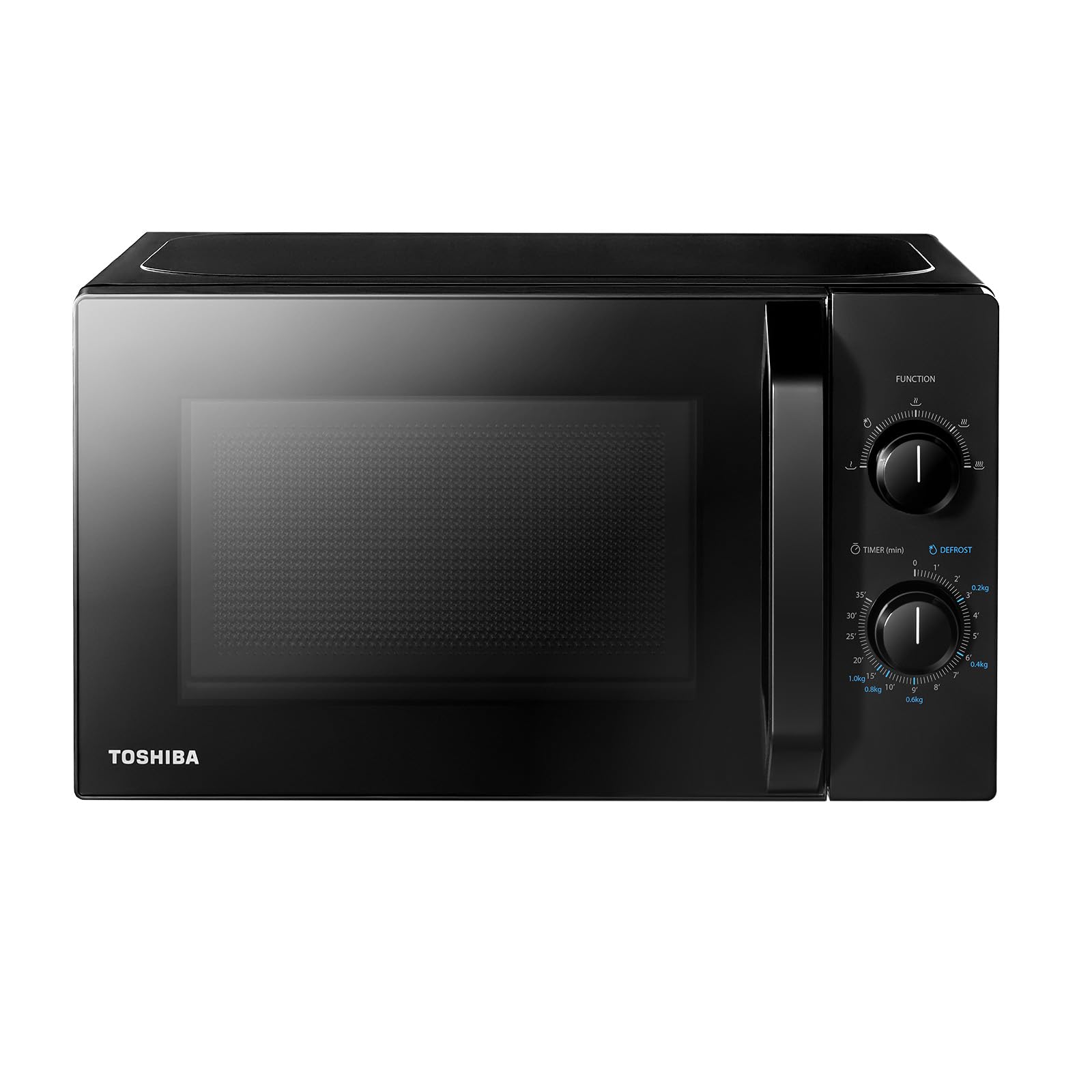 Toshiba MW2-MM20PE(BK) Freistehend Mikrowelle/Solo-Mikrowelle / 20L / 700W / 5 Leistungsstufen mit praktischer Auftaufunktion/LED-Beleuchtung im Innenraum/Schwarz