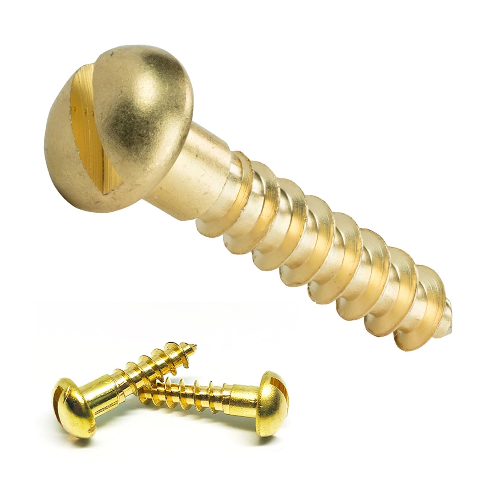 Kit de classification des vis, Vis à bois massif en laiton, tête de chanfrein ronde, entraînement fendu, outils autotaraudeurs for le travail du bois, accessoires de quincaillerie, 20 pièces(M5 x 20mm
