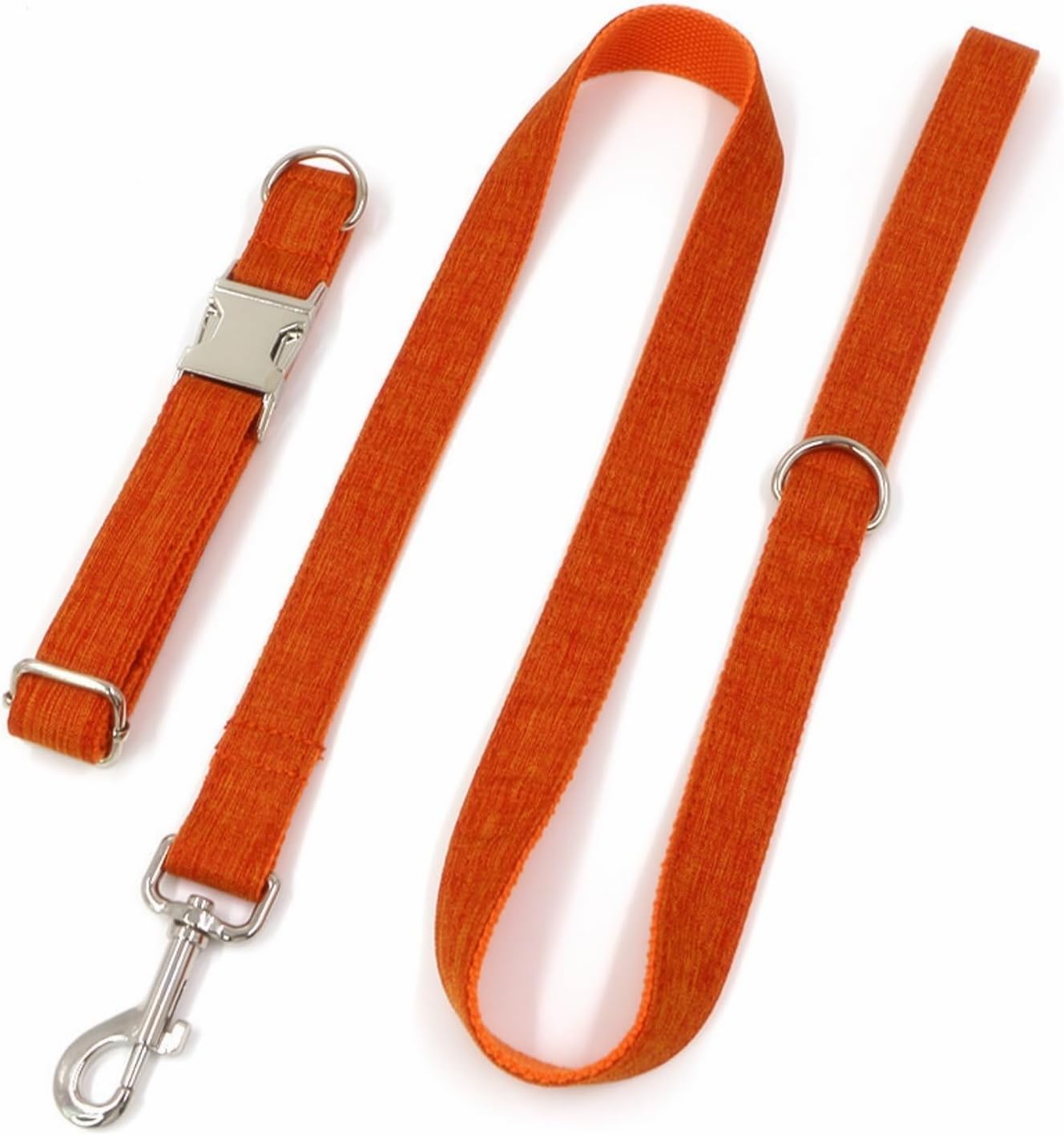 Collier pour Chien, et Ensemble de Laisse réglable(Orange,X Large)