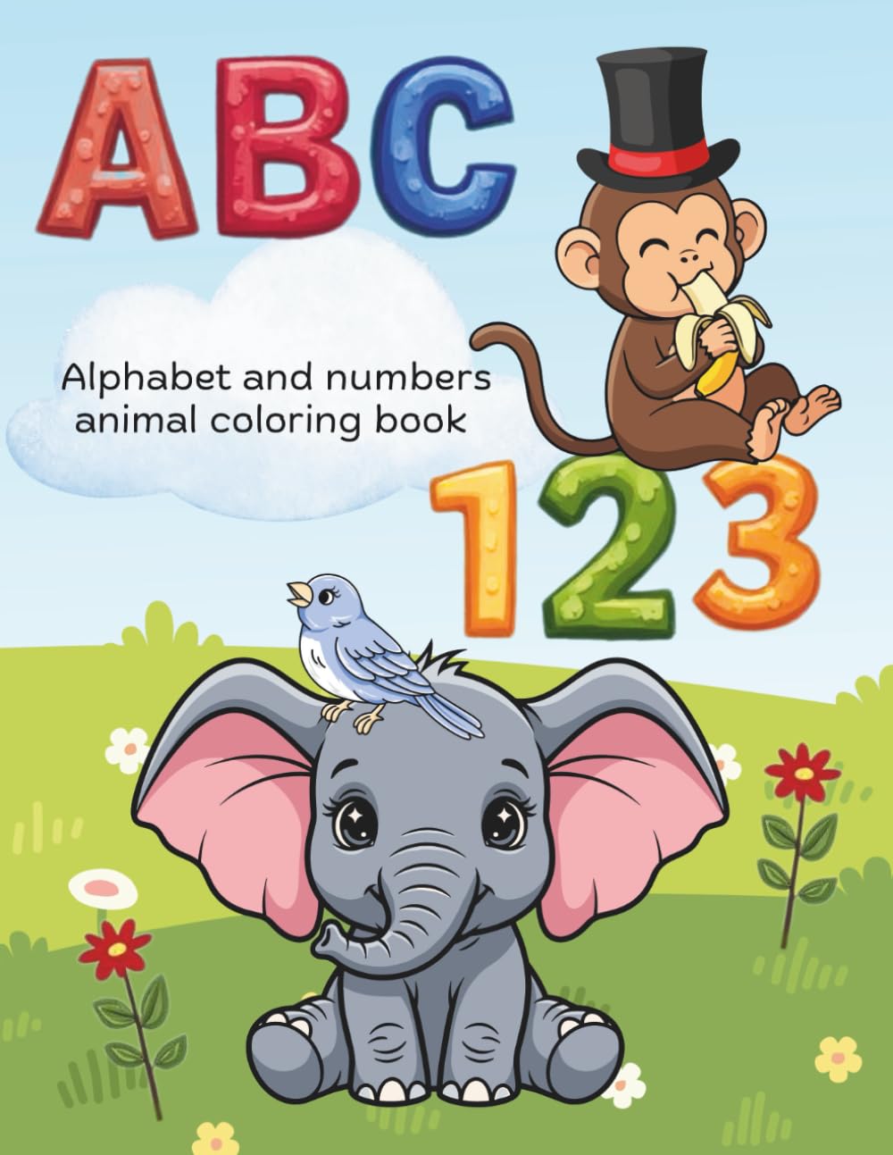 ABC 123: Alphabet coloring book