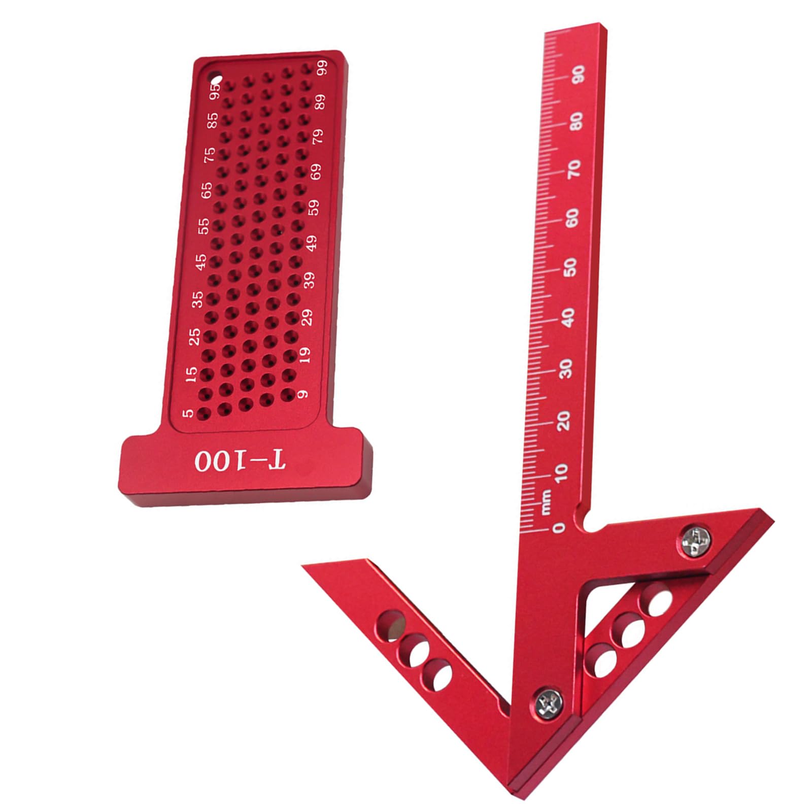 Righello in lega di alluminio con calibro a forma di T Set di strumenti di misurazione precisi per progetti di lavorazione del legno precisi