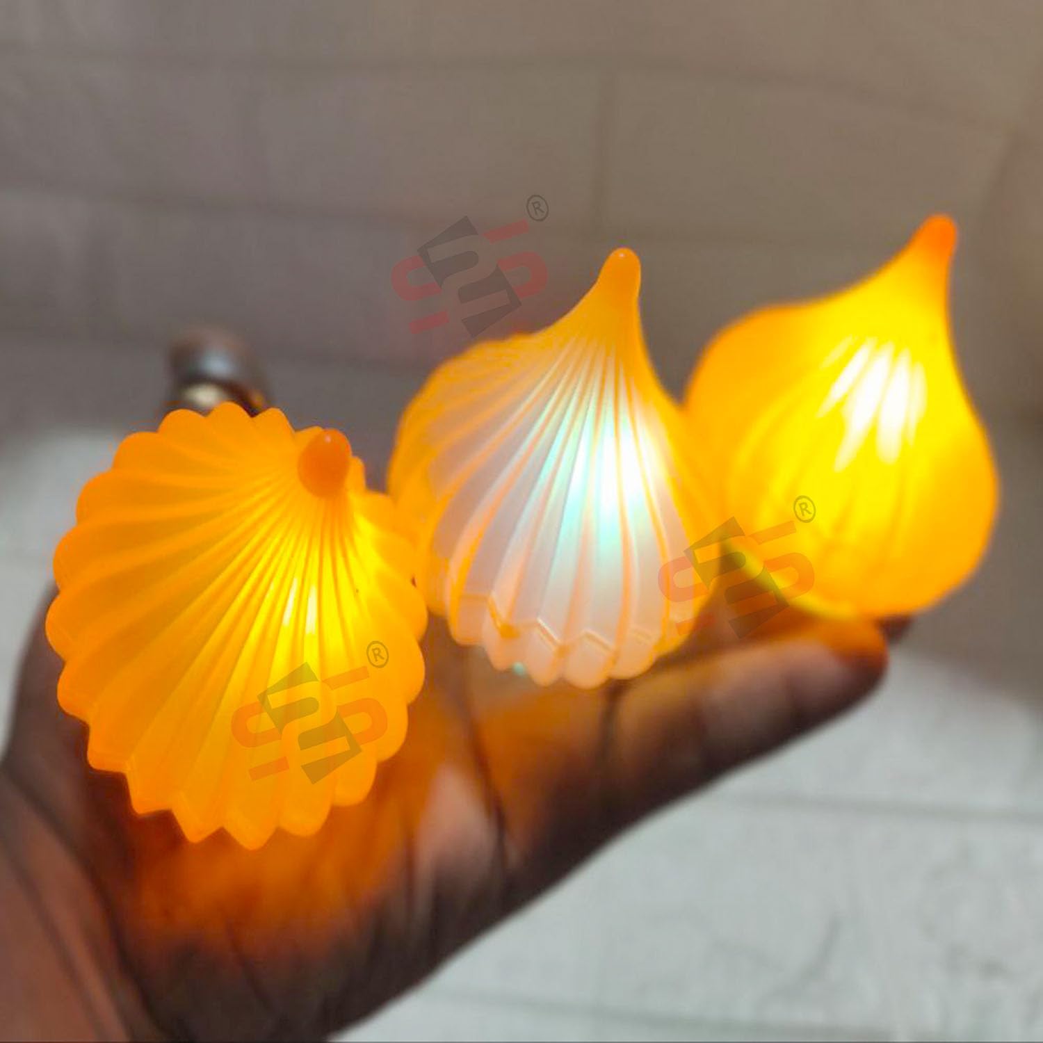 S2S LED Modak Colour Changing Multi-Colored Ganpati Modak Shaped LED Light for Ganesh Chaturthi, Diwali & Festival Lighting for Home,Office Decor, Ganpati Decoration Pack of 2