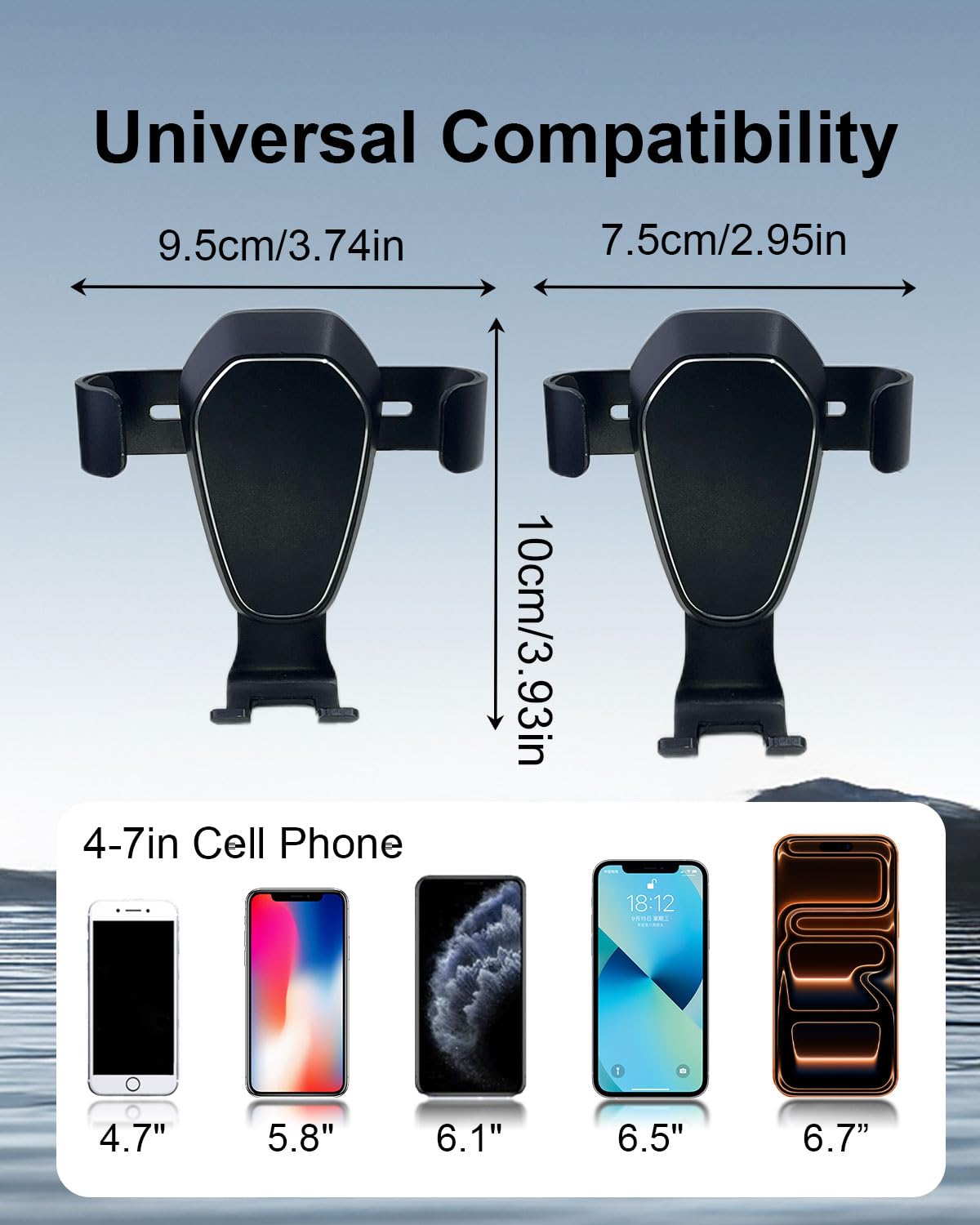 Supporto per Smartphone Auto Compatibile con VW Golf 7 2014-2020, Supporto a Gravità Custom-Fit per Bocchette di Aria per iPhone 17/16/15 Smartphone 4.0"-7.0"