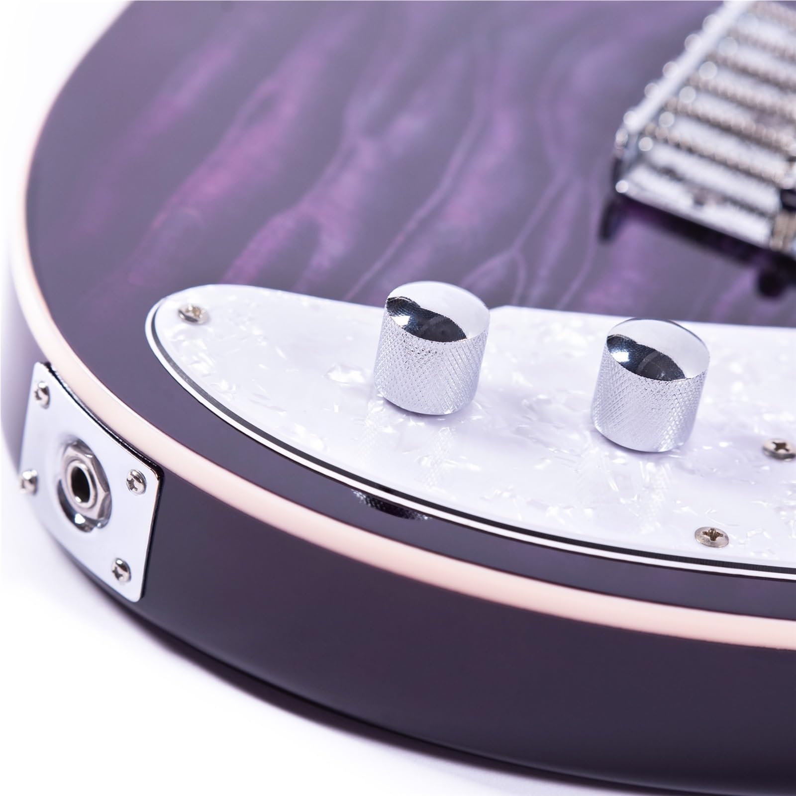 Kit de iniciación de guitarra eléctrica, 22 trastes, F Hole Jazz, guitarra eléctrica (verde)