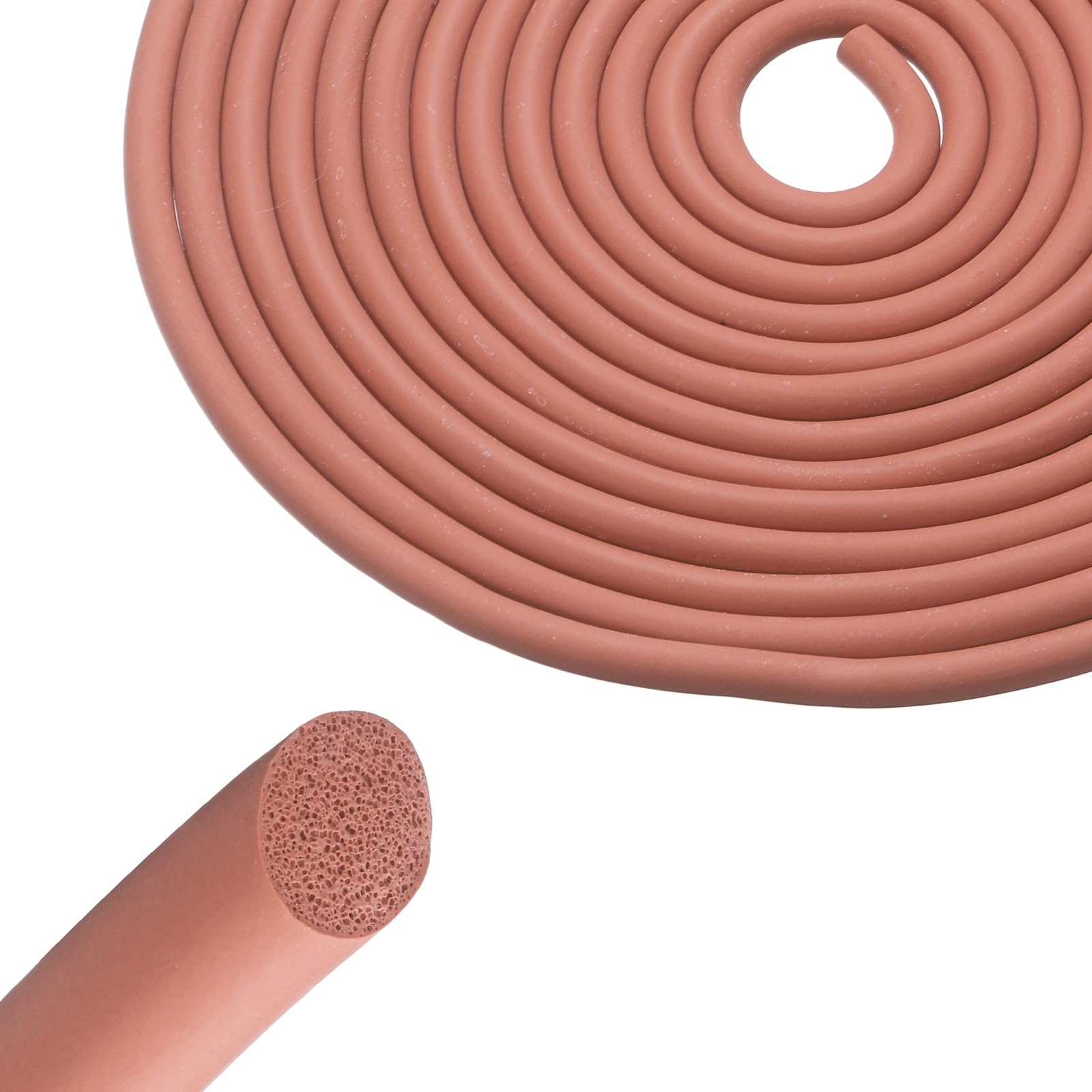 sourcing map Backer Rod, 9mm x 6m Thick Silicone Rubber Foam Caulk Saver, Weather Strip Seal for Sealing Concrete Gaps, Expansion Joints, Crack Filling, Doors, Windows, Red