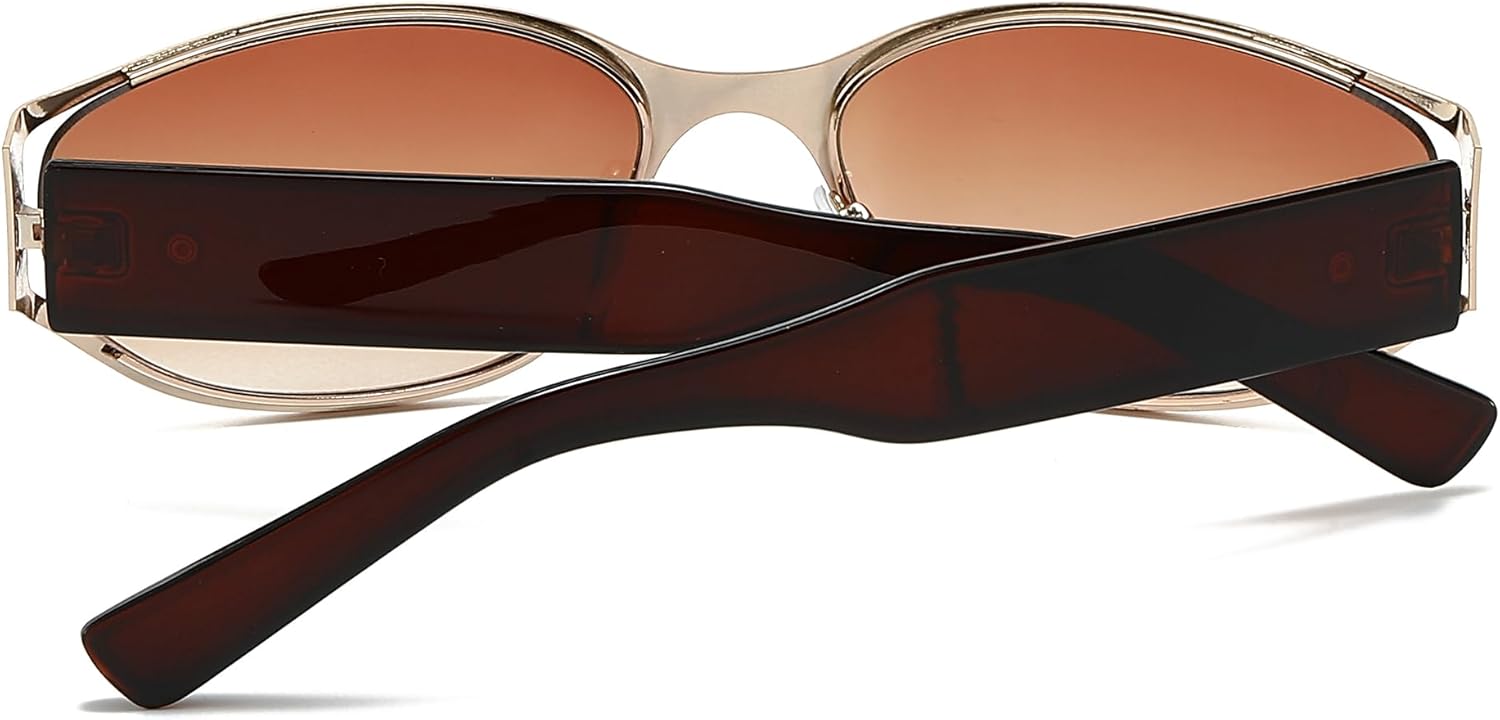 Trendy 2000s Sunglasses Men Women Cool Y2K Sun Glasses Wrap Around Futuristic Oval Lens Y2K Shades - Image 3