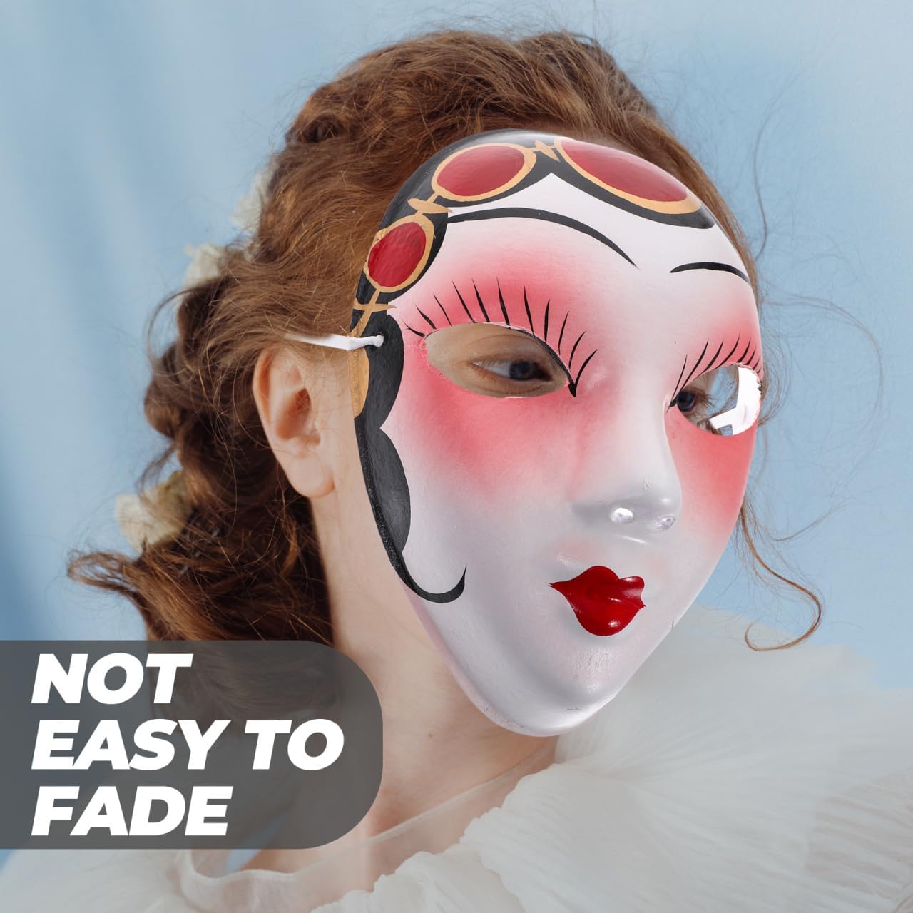 Ciieeo Chinese Peking Opera Mask Wall Hanging Pendant 8.66X6.49 Inch Decorative Mask for Home D Cor Party Masquerade Halloween and Cultural Celebration