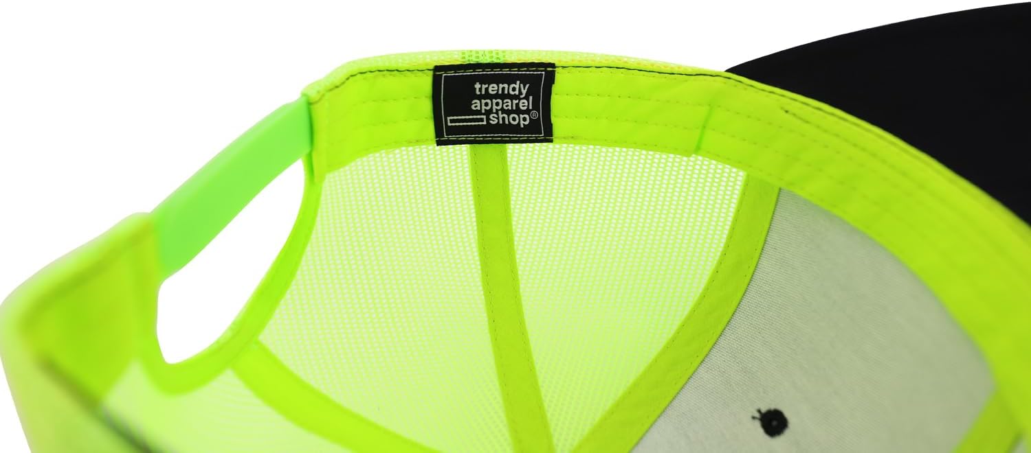 Trendy Apparel Shop Oversize XXL Structured Blank 6 Panel Retro Trucker Mesh Cap - Image 5