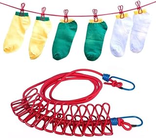 JEBISON Cloth Drying Rope with Hook Cloth Hanging Rope ...
