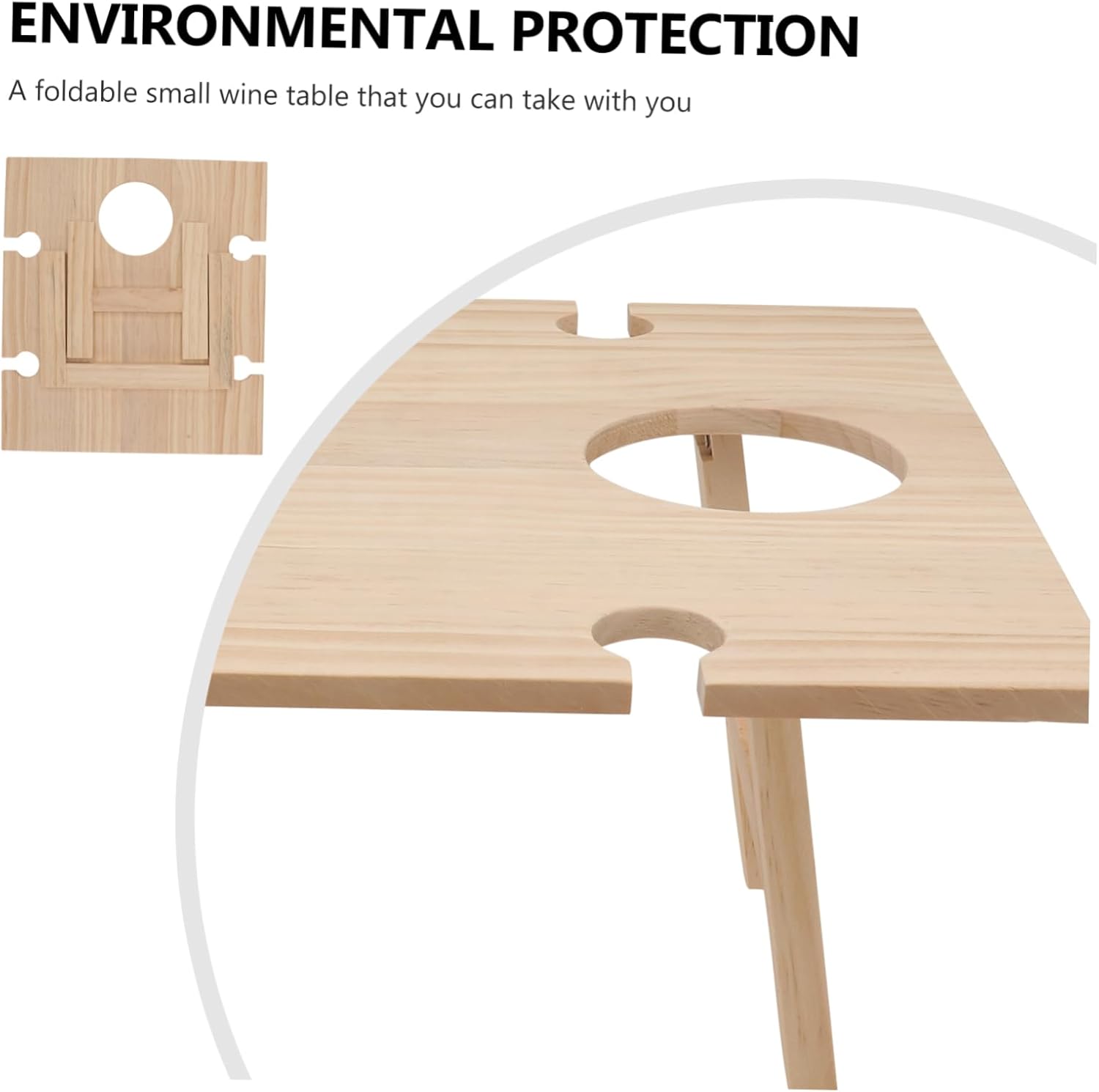 1pc Outdoor Portable Folding Wine Table Compact Picnic Accessory for Beach Camping and Parties for Wine Design