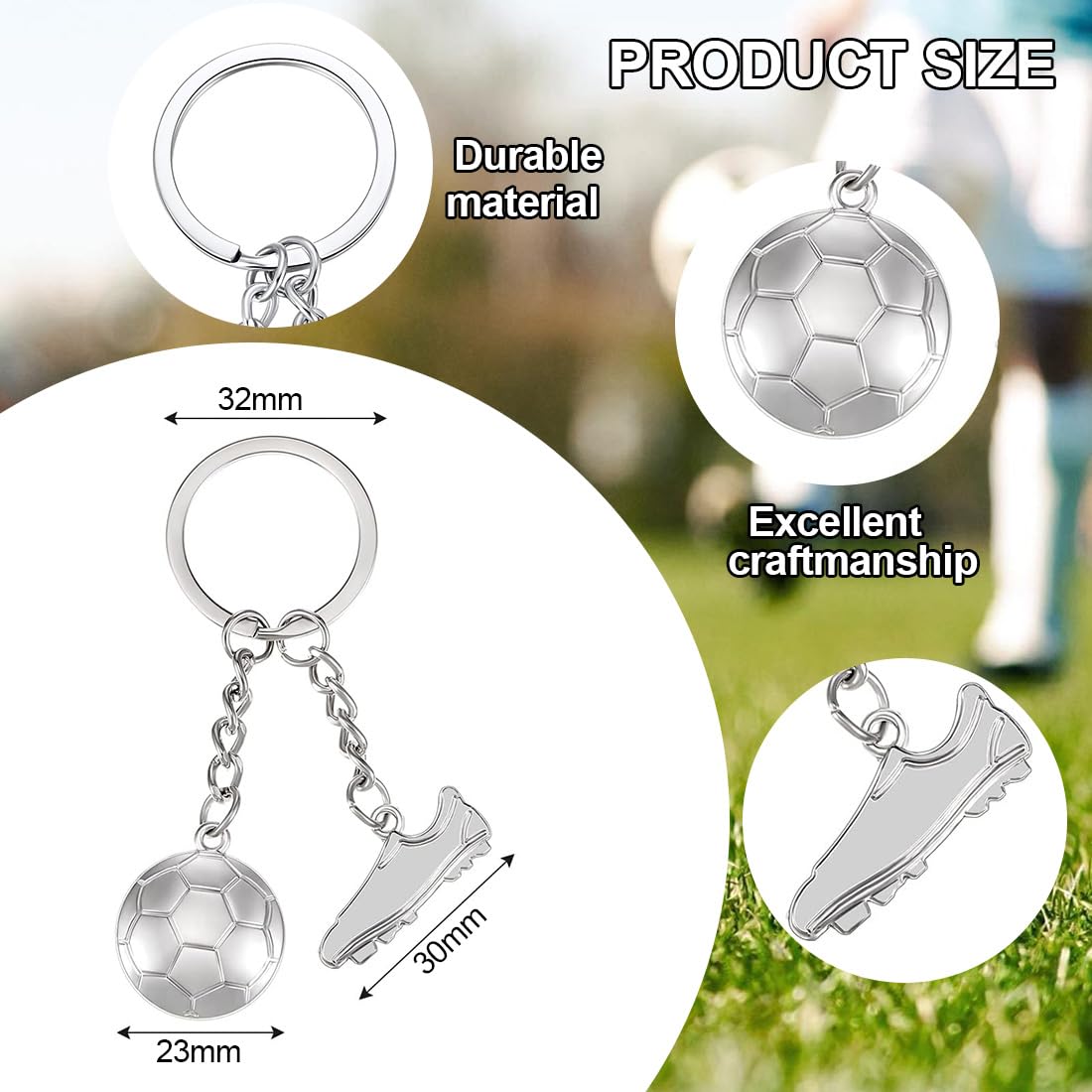 Porte-clés Football Rotatif 3D – Alliage De Zinc, Design Ballon, Cadeau Original Pour Sportifs
