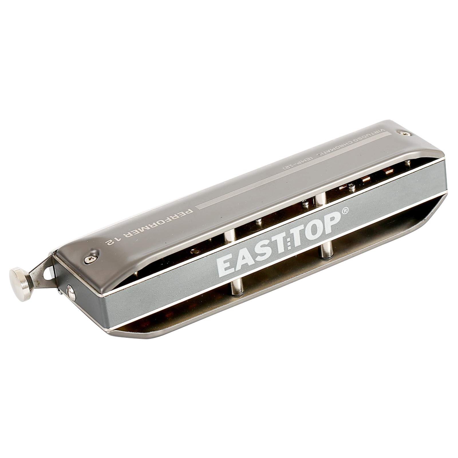 East top Harmonica 12 Hole 48 Tone Upgrade Clé d'harmonica chromatique de C, Harmonica professionnelle Pour les adultes, les étudiants et les amateurs d'harmonica