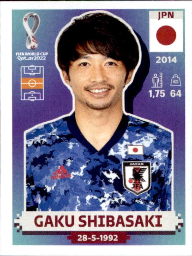 2022 Panini Stickers: Road to FIFA World Cup Qatar 2022#JPN13 Gaku Shibasaki Japan Soccer Sticker