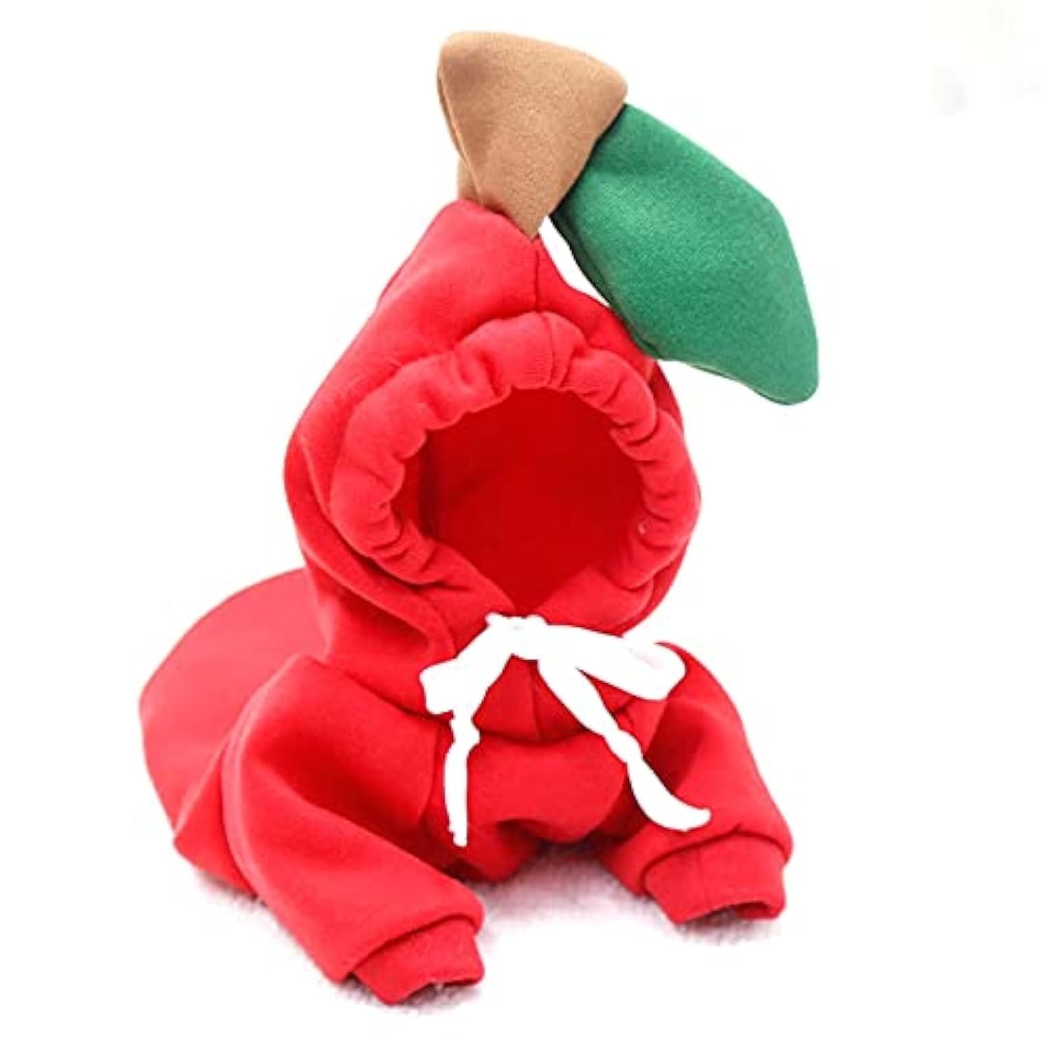 Warm Dog Winter Clothes Cute Fruit Dog Coat Hoodies Fleece Pet Dogs Costume Jacket for French Bulldog Chihuahua Ropa para Perro(Red,XS)