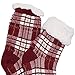 Angelina Women's Sherpa-Lined Thermal Christmas Slipper Socks with Gift Tags
