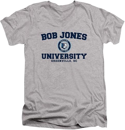 Bob Jones University Official Circle Logo Unisex Adult V-Neck T Shirt