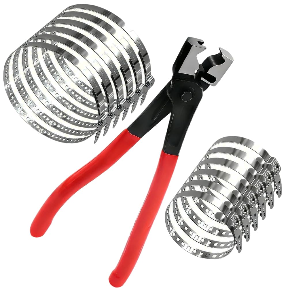 13 - Piece Hose Clamp Pliers & CV Boot Clips Kit - Universal for Automotive Clip Repairs