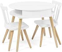 Vista 3 de Delta Children Hudson - Juego de mesa de almacenamiento y sillas de 2 piezas, color blanco