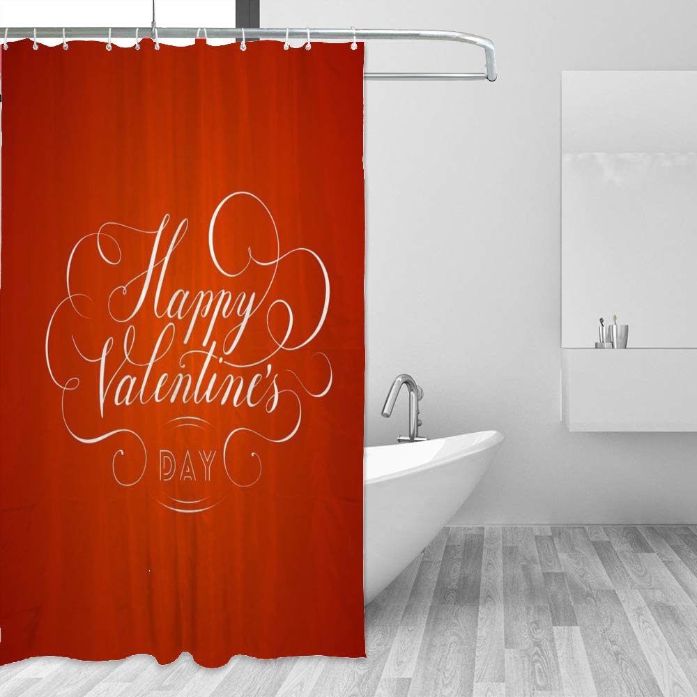 Rideau de douche imperméable pour créer une ambiance romantique de Saint-Valentin