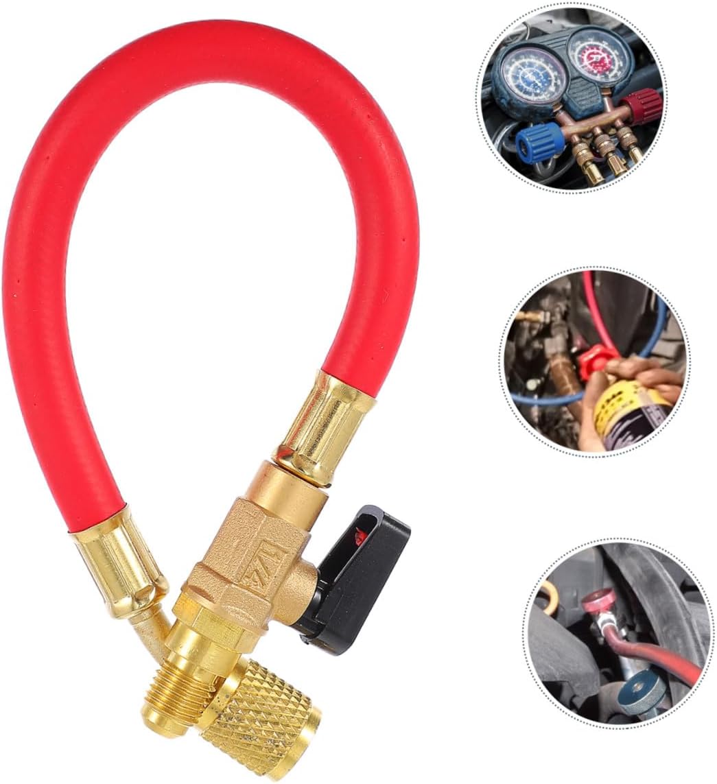 Zerodeko Refrigerant Recharge Hose for High-pressure Fluoride Adding Tube with Anti-corrosion Rubber Sae Connector for Automotive Hvac Systems