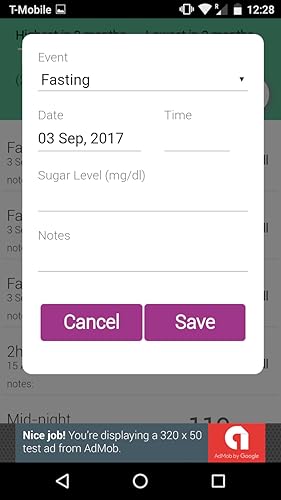 Blood Sugar Log