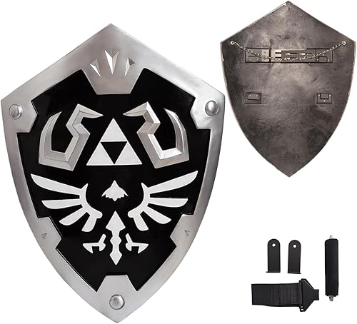 Link's BlackBlue Shield - Juego de anime japonés para cosplay, espada Hylian Shield