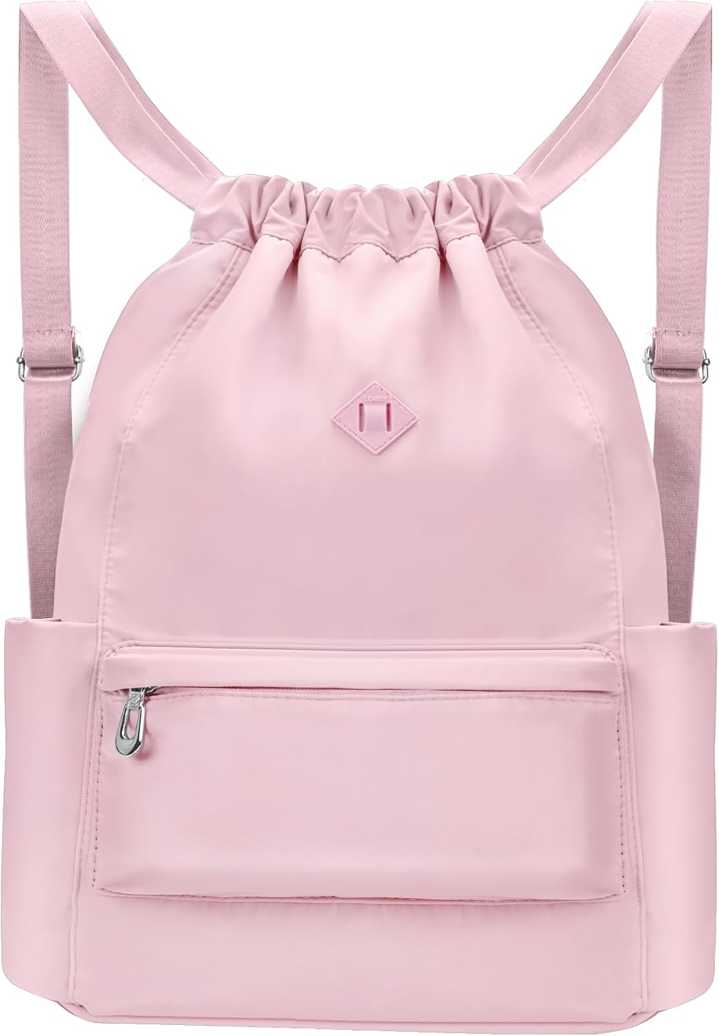 Drawstring Backpack with Wet Pocket Gym Backpack Water-Resistant Cinch String Bag Beach Swim for Women Men