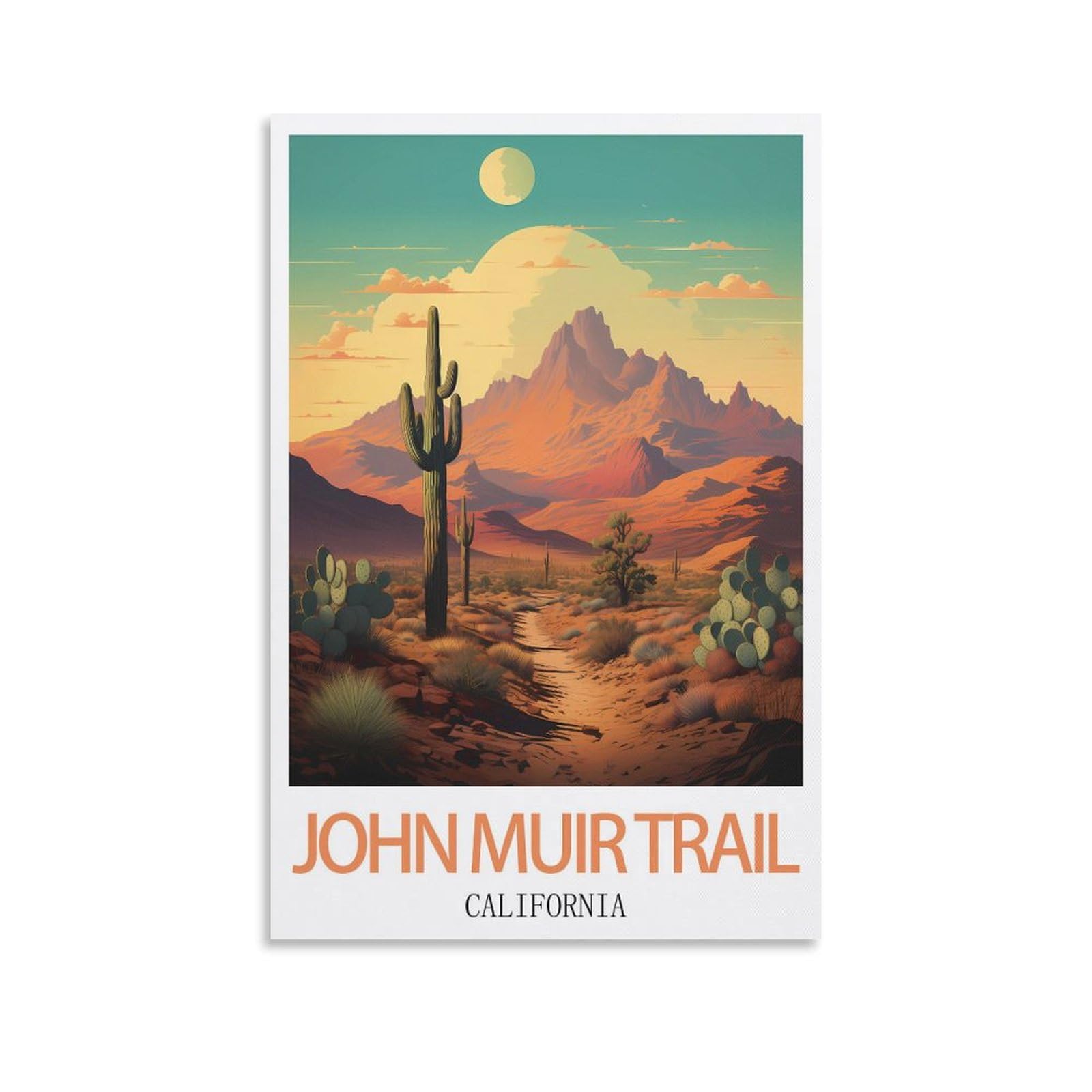 Metal Tin Sign Plaque Poster John Muir Trail California Funny Bar Tin Signs Warning Metal Signs Vintage Man Cave Wall Decor 30x30cm