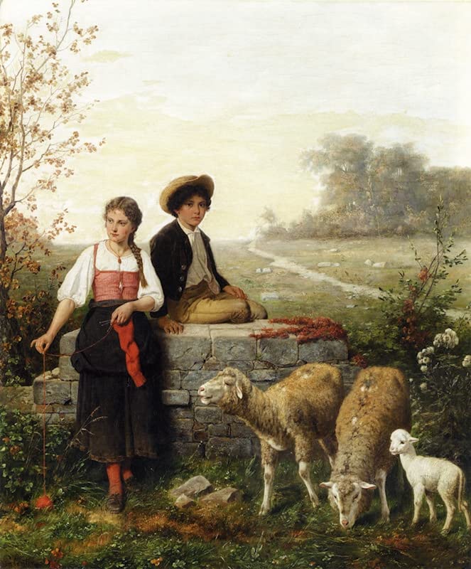 Affiche toile Hubert Salentin décoration murale chic poster moutons