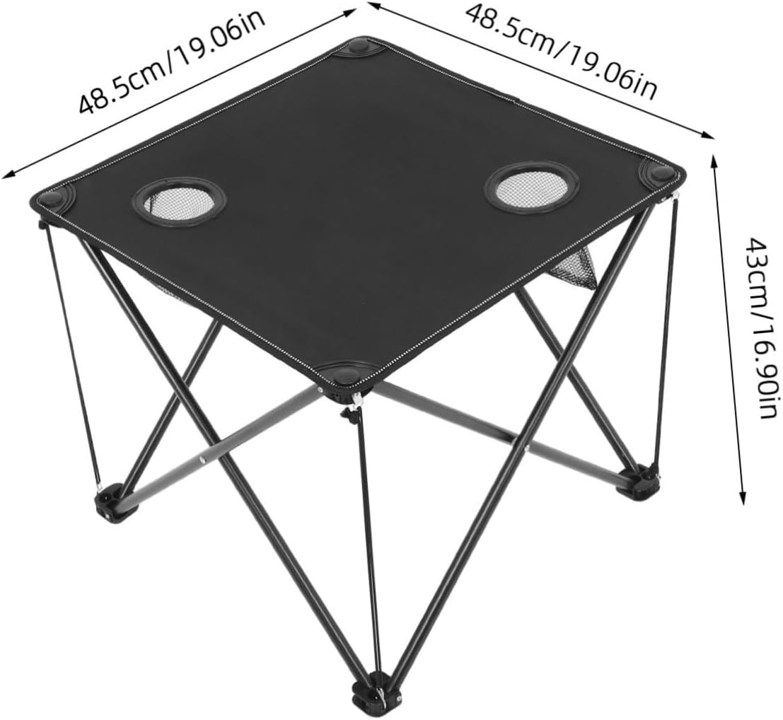 Compact Outdoor Dining Table Portable Folding Picnic Table Cup Holders for Camping Beach and BBQ