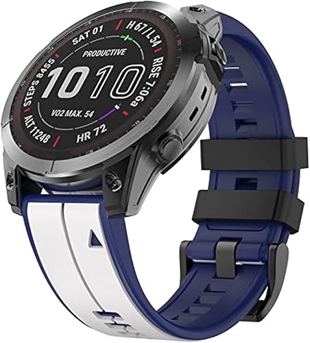Correa de reloj de 0.866 in compatible con Garmin Fenix 5, bandas de silicona suave de 0.866 pulgadas para Fenix 5Fenix 5 PlusFenix 6Fenix 6